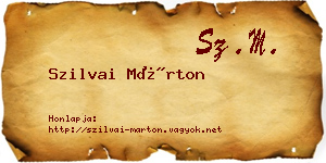 Szilvai Márton névjegykártya